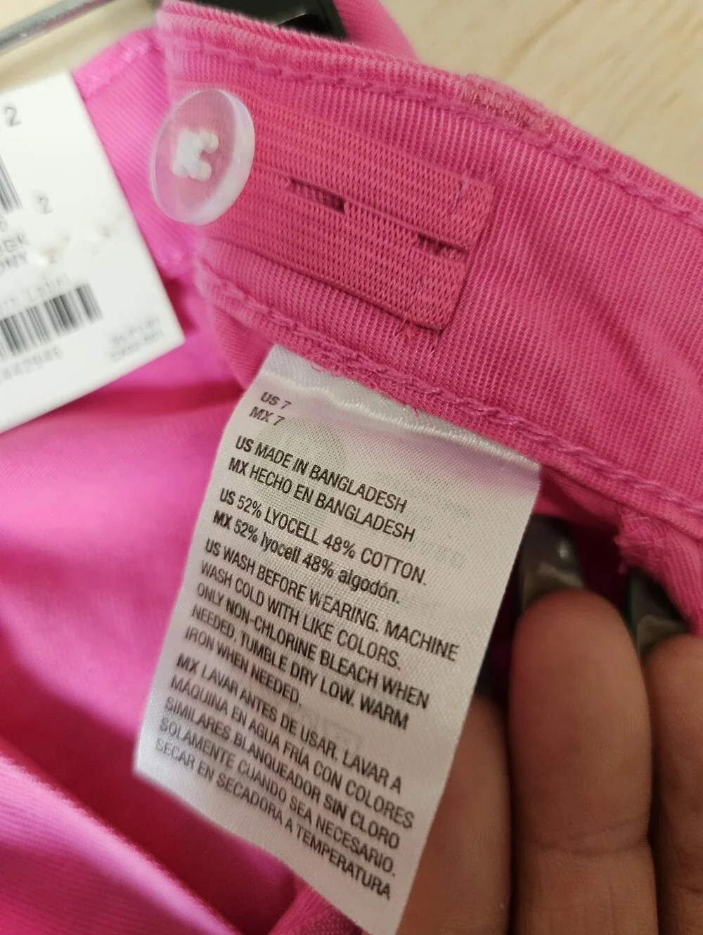 Epic Threads Girls Wide Leg Pants Size 7 Pink Bright Peony Adjustable Waist NWT